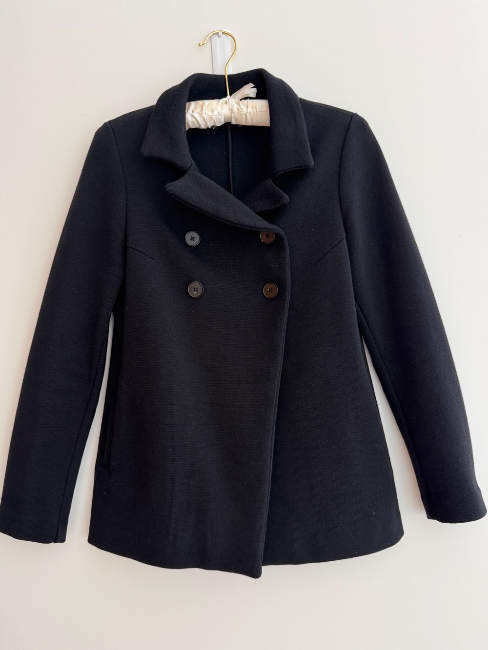 JIL SANDER Knit Wool Double Breasted Jacket Blazer Minimalist Quiet Luxury Chic - Picture 5 of 17
